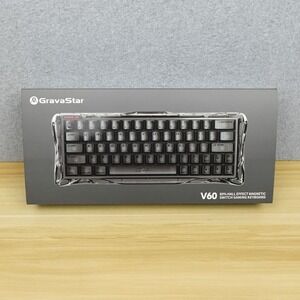 GravaStar GS V60 Mechanical Keyboard RGB Smoked Clear Open Box